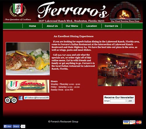 This design contains just enough flash to ignite the flames, but unfortunately the business has closed, making this design available again. Bradenton Florida Website Designer - Parrish Marketing & Design